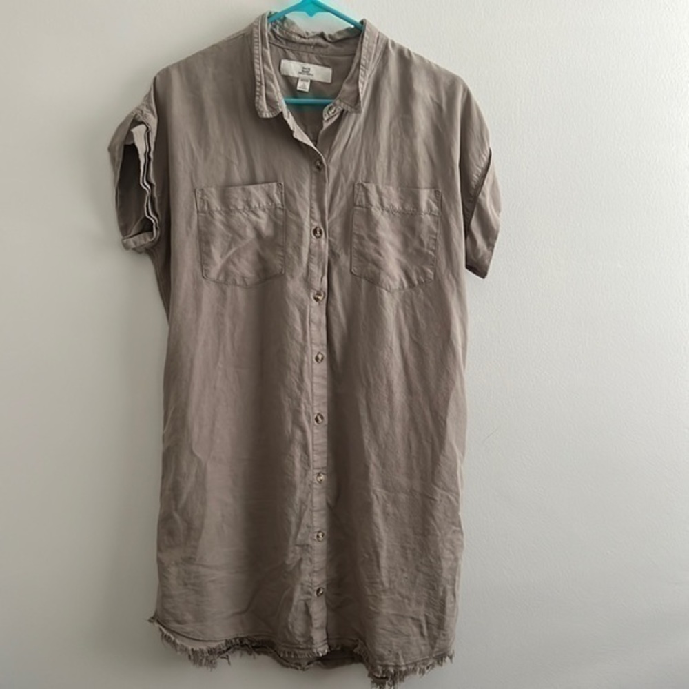 Thread & Supply gray collared dress